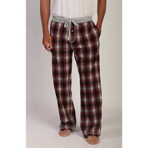 NEW TRUE GRIT men's summit checks flannel pants in red/ grey